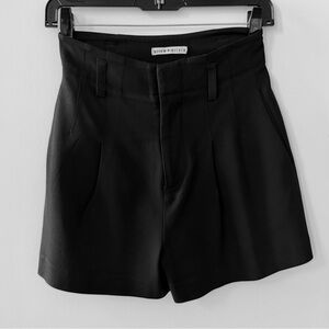 Alice + Olivia Elegant Black High Waist Shorts